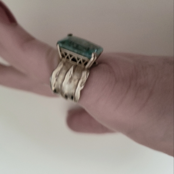 Silpada aqua blue statement ring 7 - Picture 1 of 8